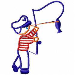 Fishing Embroidery Design 11